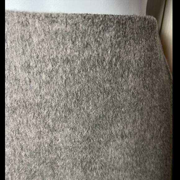 THEORY Mini Skirt New Divide Clean Pencil Wool Cashmere Gray New Money 00 - Picture 5 of 12